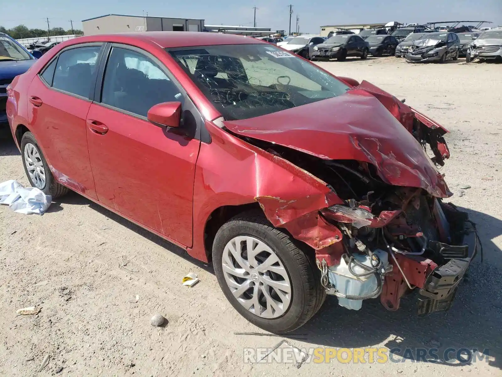 1 Photograph of a damaged car 2T1BURHE8KC166387 TOYOTA COROLLA 2019