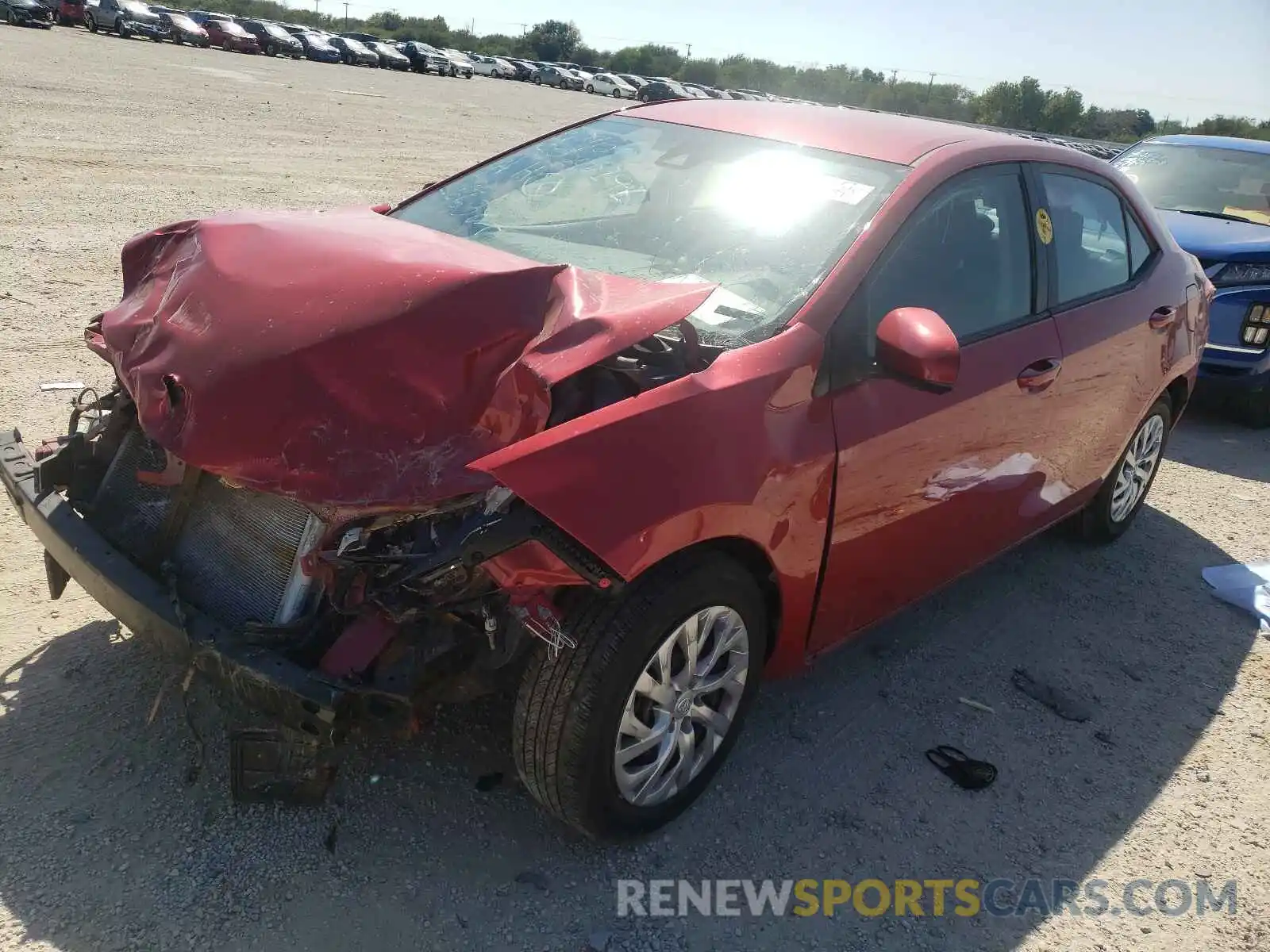 2 Photograph of a damaged car 2T1BURHE8KC166387 TOYOTA COROLLA 2019