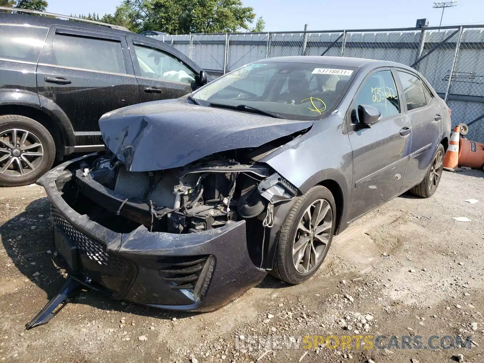 2 Photograph of a damaged car 2T1BURHE8KC166597 TOYOTA COROLLA 2019