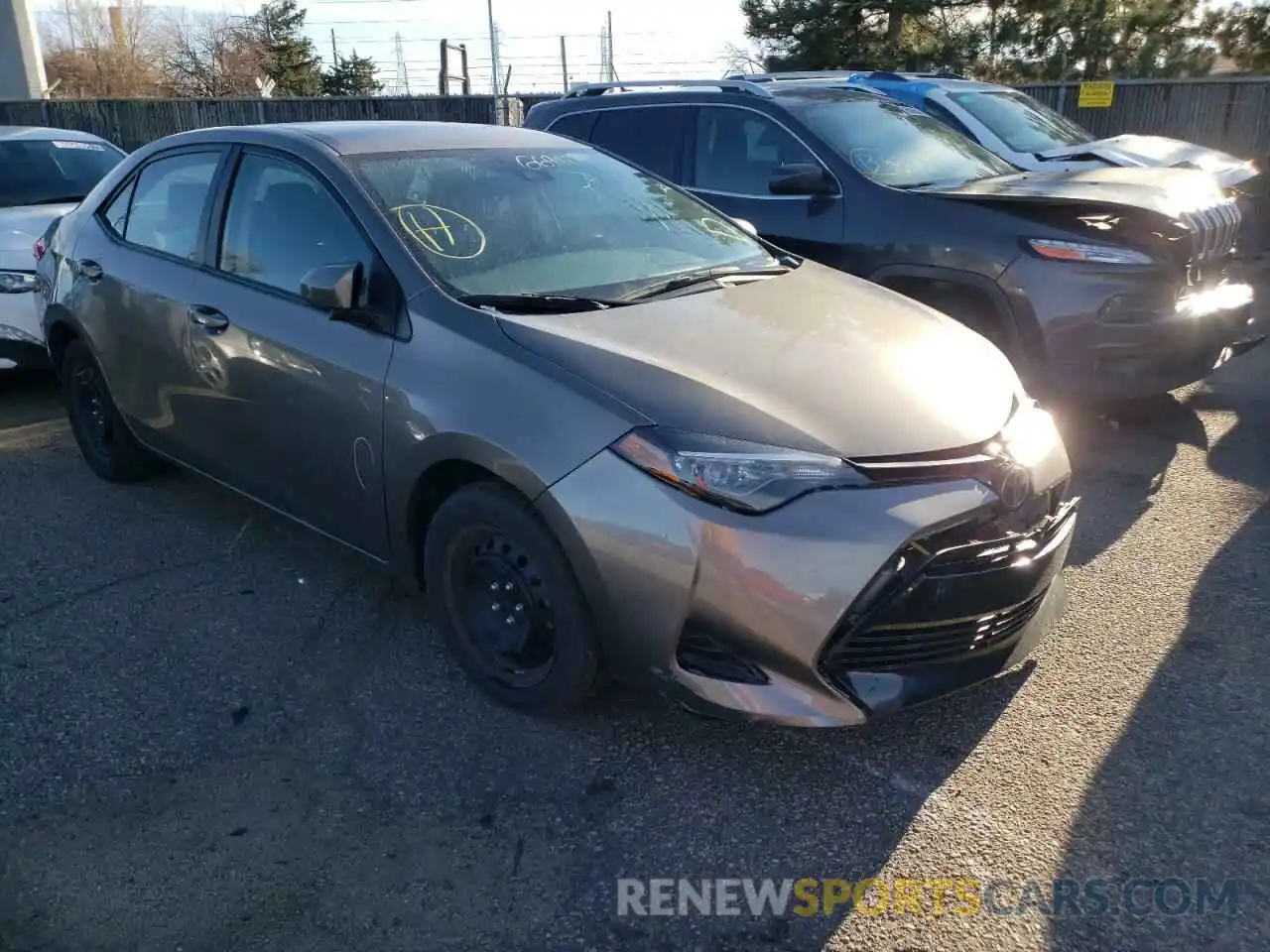 1 Photograph of a damaged car 2T1BURHE8KC167037 TOYOTA COROLLA 2019