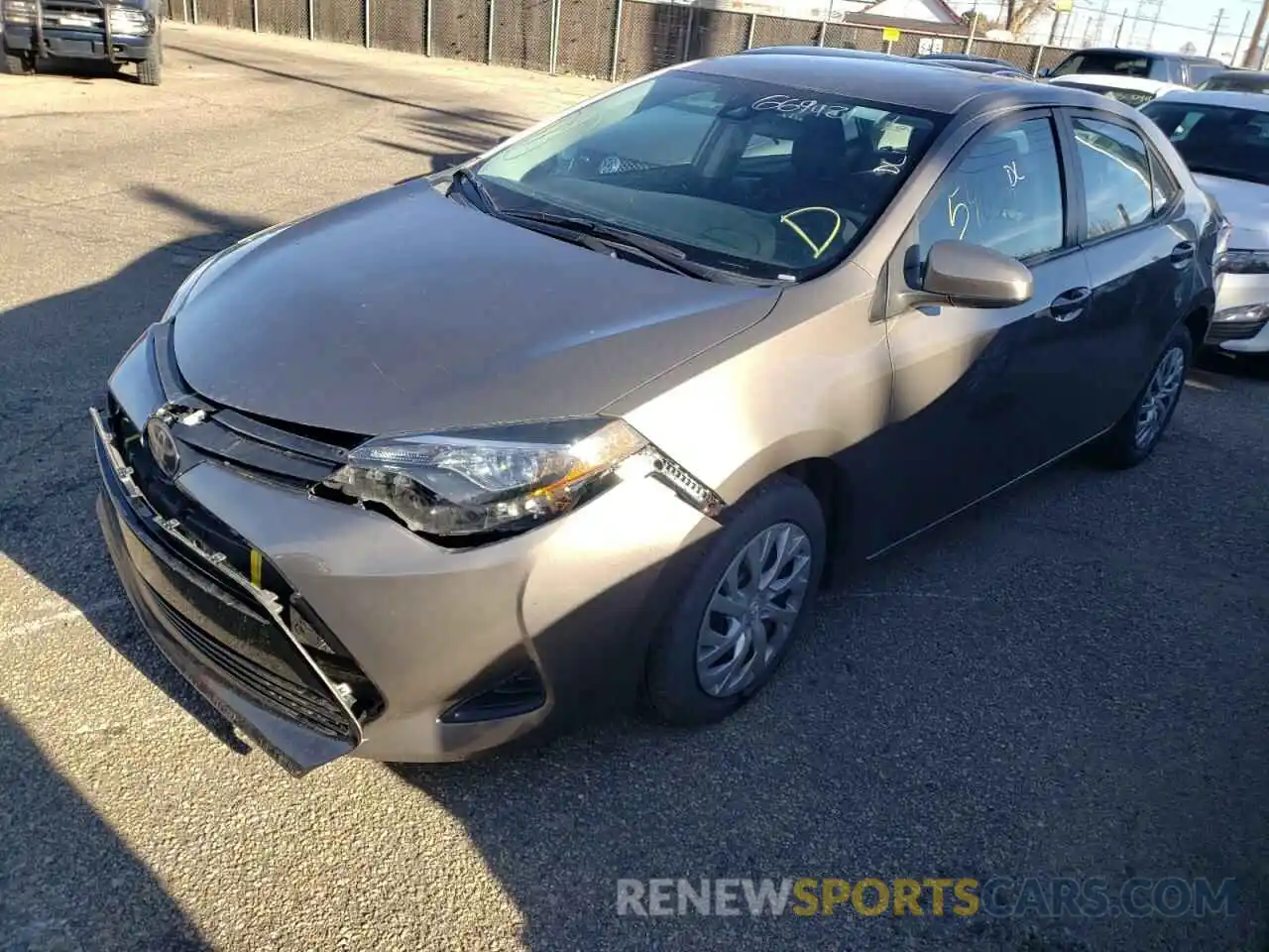 2 Photograph of a damaged car 2T1BURHE8KC167037 TOYOTA COROLLA 2019