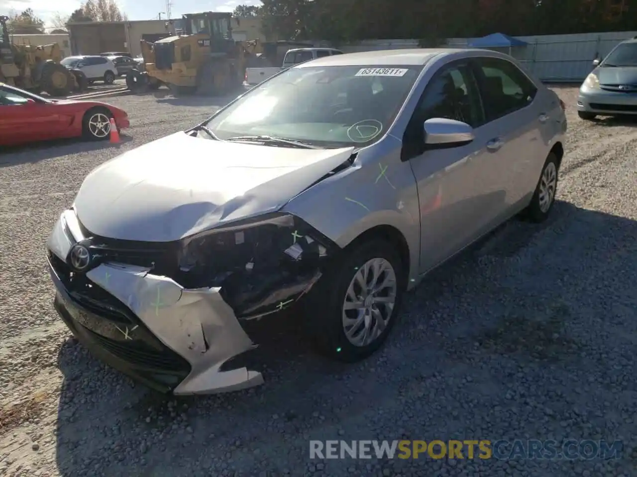 2 Photograph of a damaged car 2T1BURHE8KC173839 TOYOTA COROLLA 2019