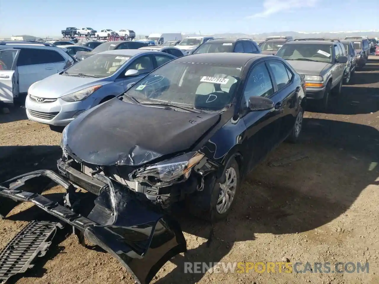 2 Photograph of a damaged car 2T1BURHE8KC178037 TOYOTA COROLLA 2019