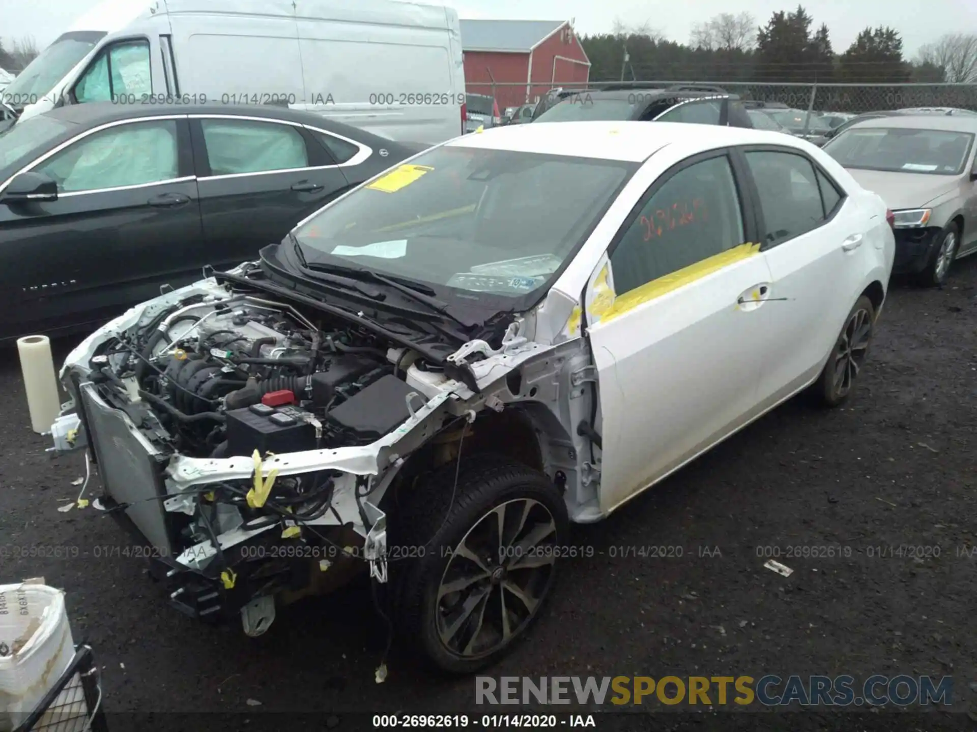 2 Photograph of a damaged car 2T1BURHE8KC181133 TOYOTA COROLLA 2019