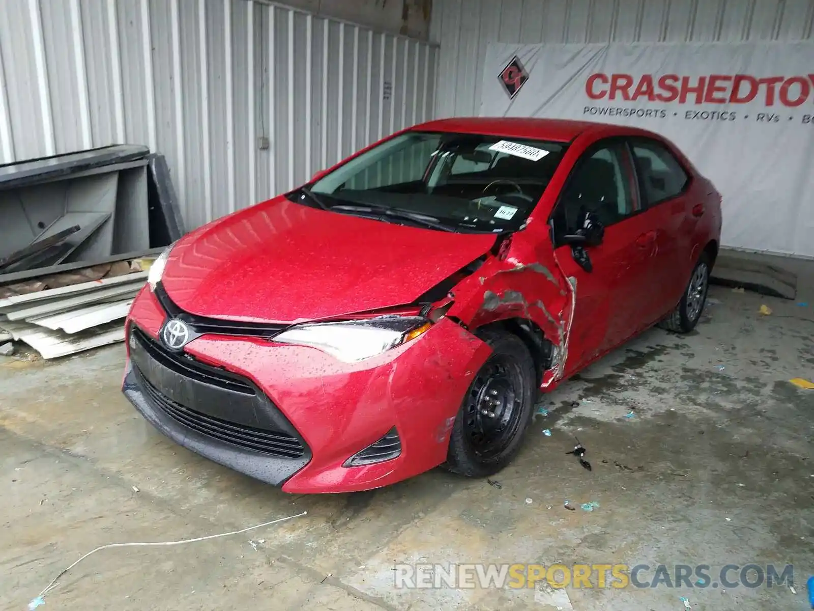 2 Photograph of a damaged car 2T1BURHE8KC182556 TOYOTA COROLLA 2019