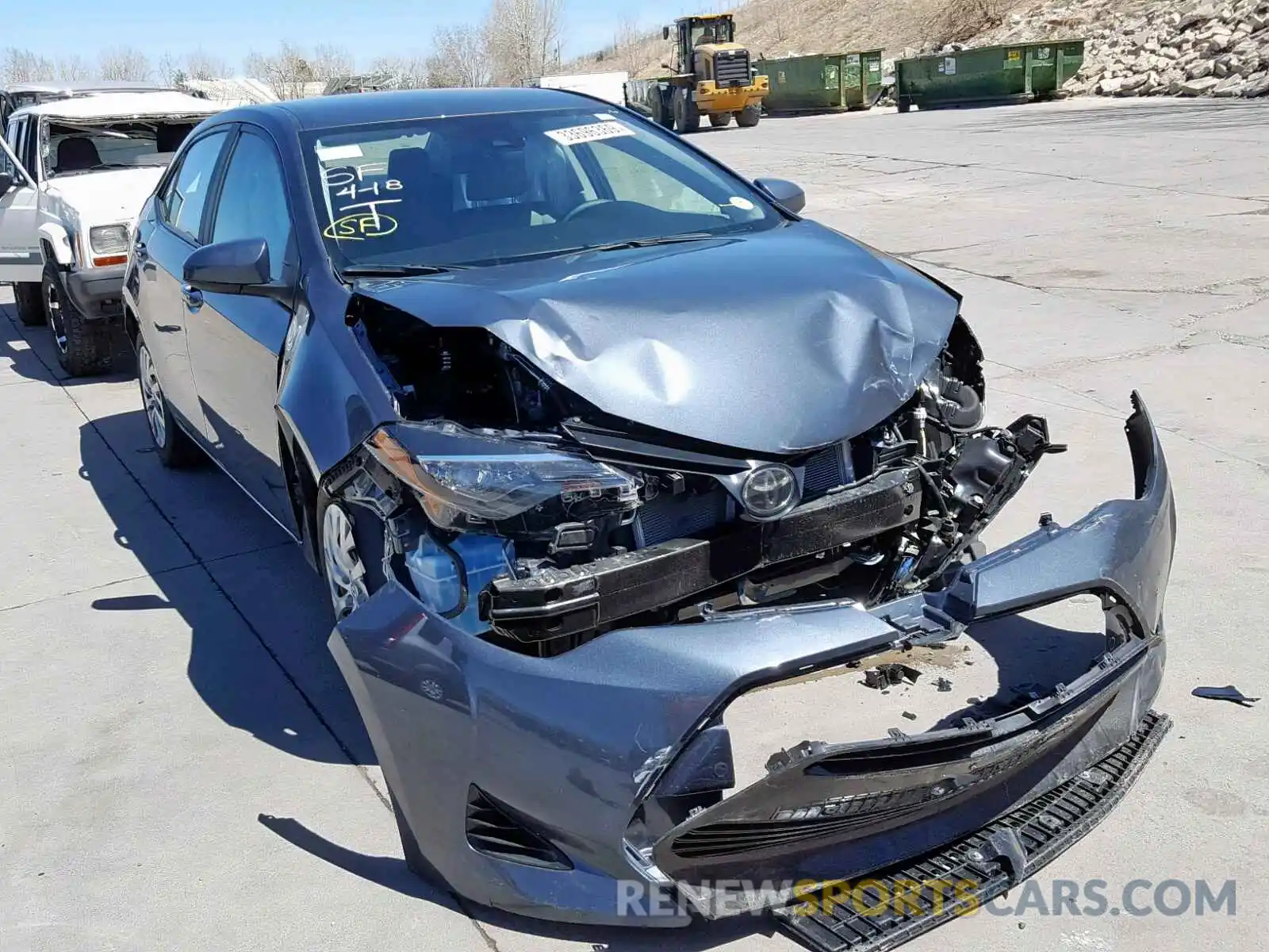 1 Photograph of a damaged car 2T1BURHE8KC184582 TOYOTA COROLLA 2019