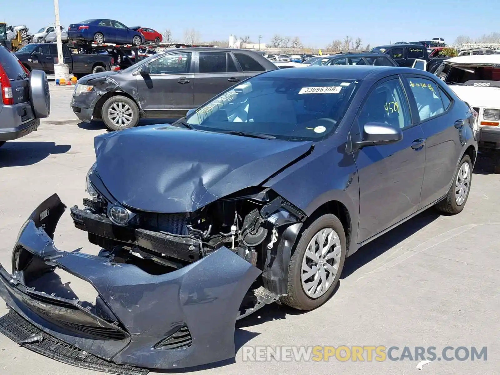 2 Photograph of a damaged car 2T1BURHE8KC184582 TOYOTA COROLLA 2019