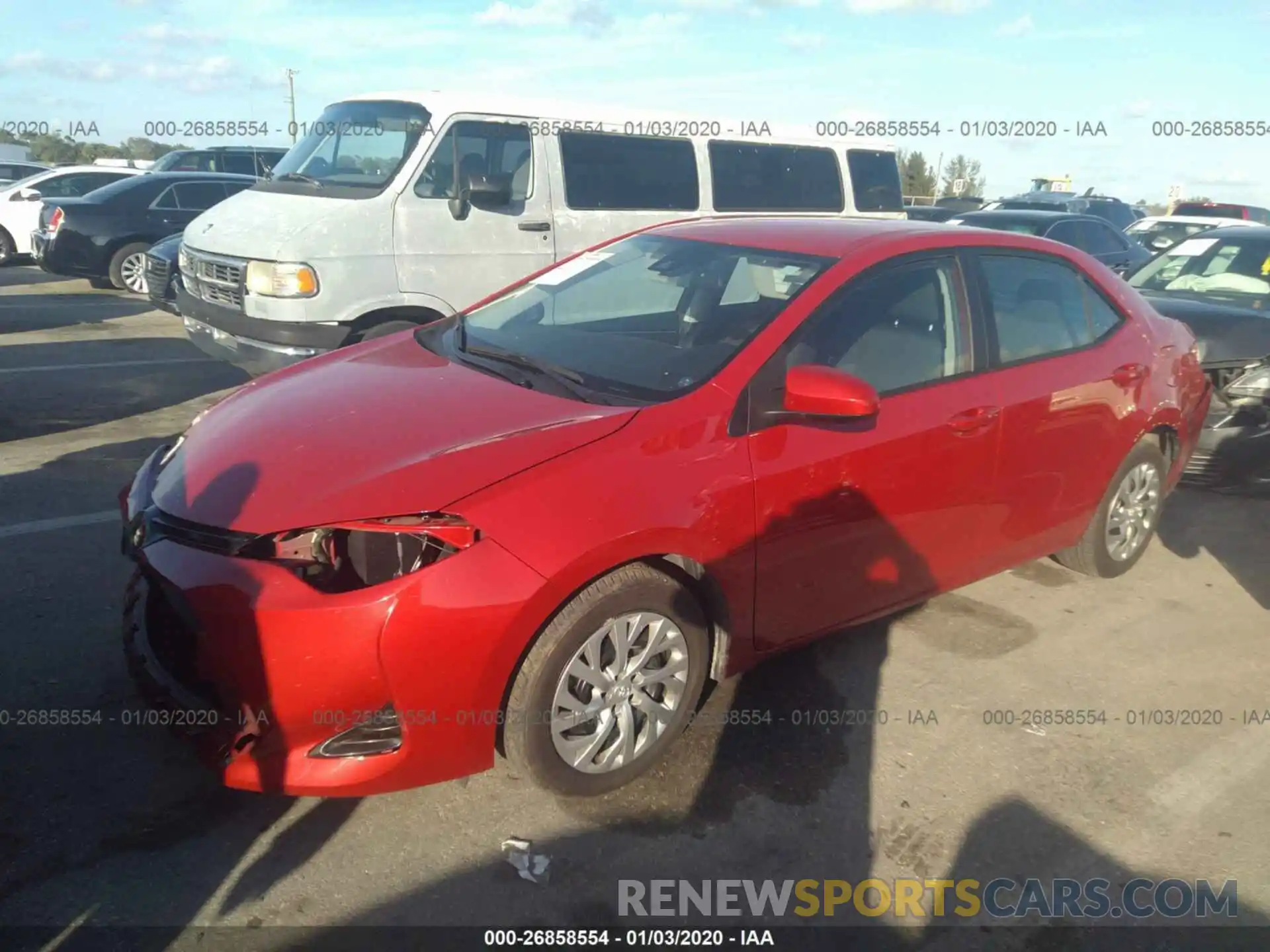 2 Photograph of a damaged car 2T1BURHE8KC185179 TOYOTA COROLLA 2019