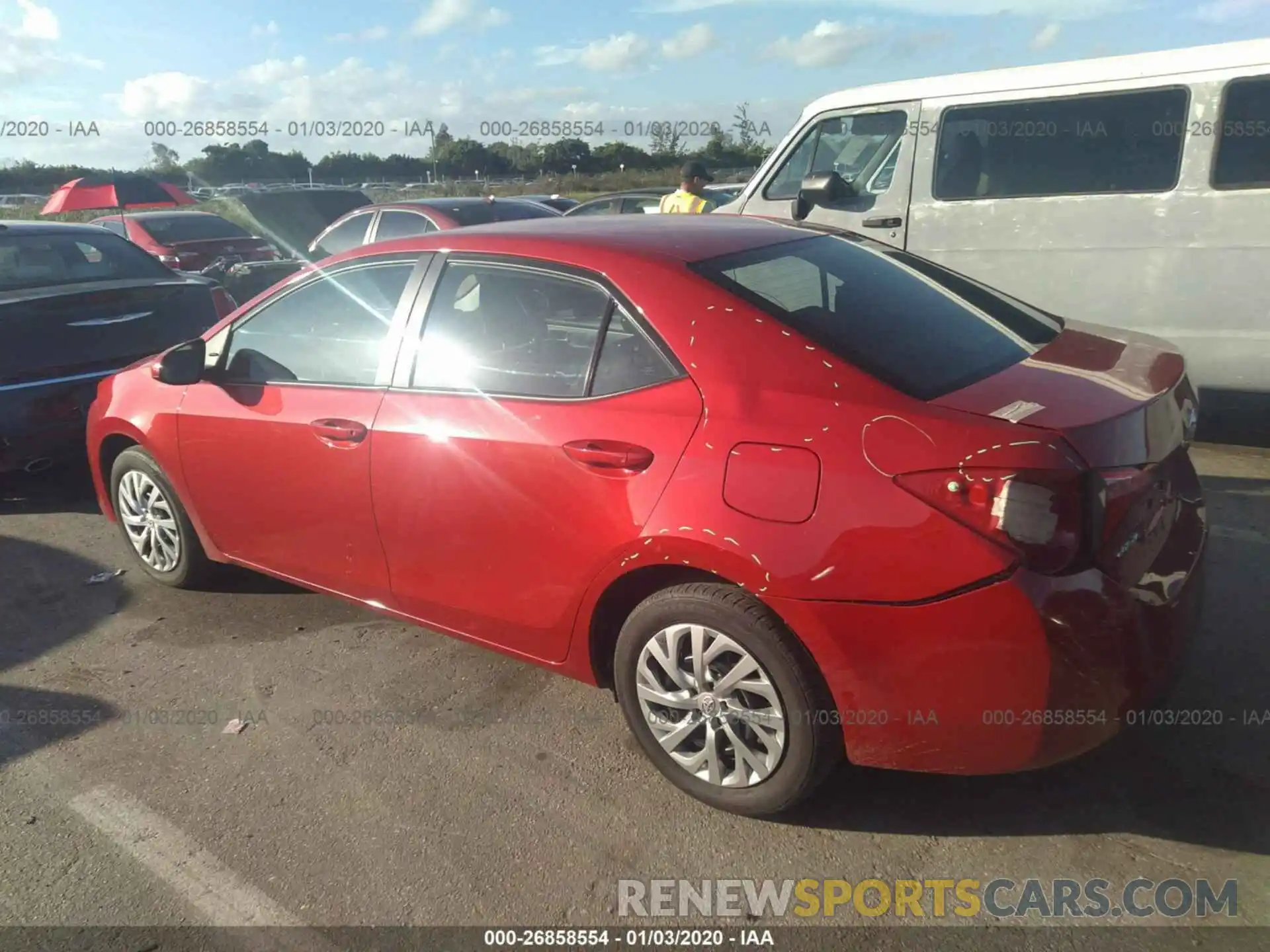 3 Photograph of a damaged car 2T1BURHE8KC185179 TOYOTA COROLLA 2019