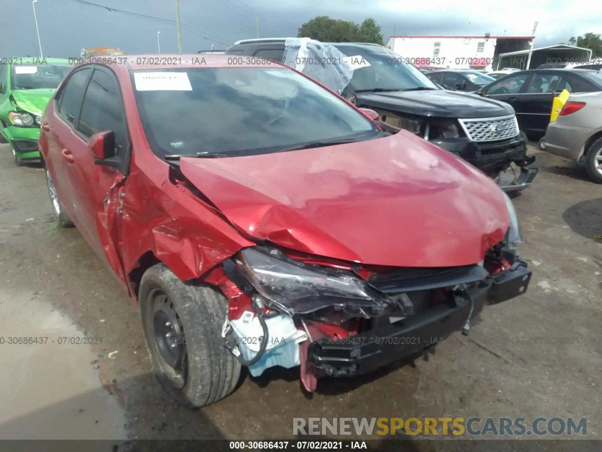 1 Photograph of a damaged car 2T1BURHE8KC188079 TOYOTA COROLLA 2019