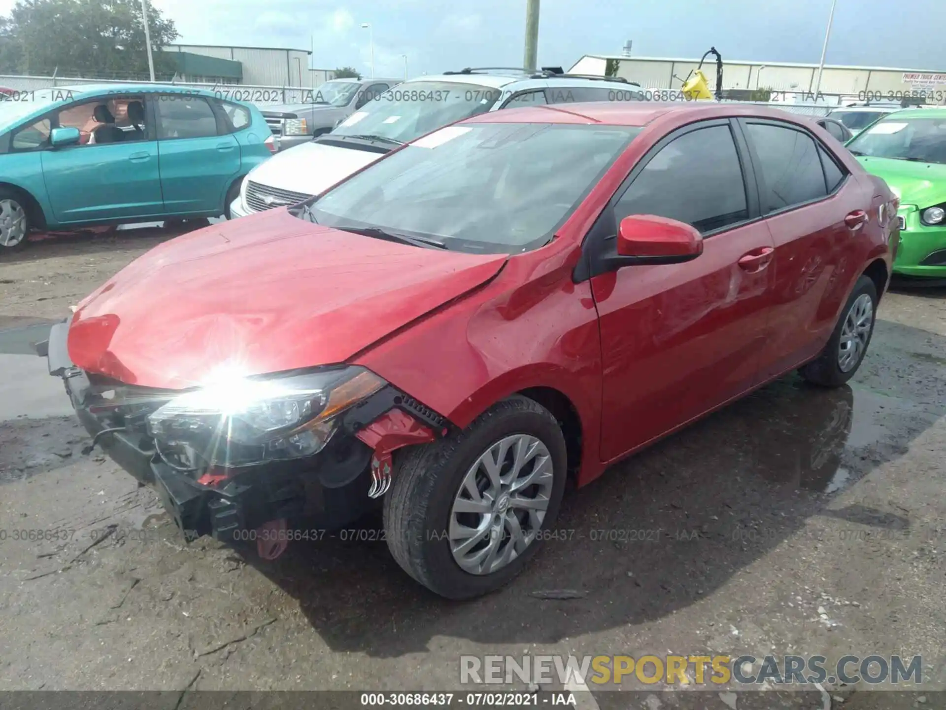 2 Photograph of a damaged car 2T1BURHE8KC188079 TOYOTA COROLLA 2019