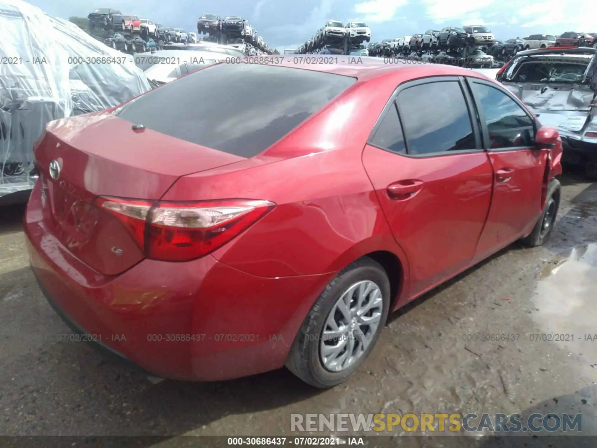 4 Photograph of a damaged car 2T1BURHE8KC188079 TOYOTA COROLLA 2019