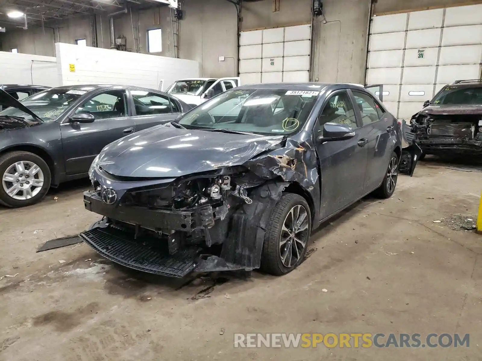 2 Photograph of a damaged car 2T1BURHE8KC188535 TOYOTA COROLLA 2019