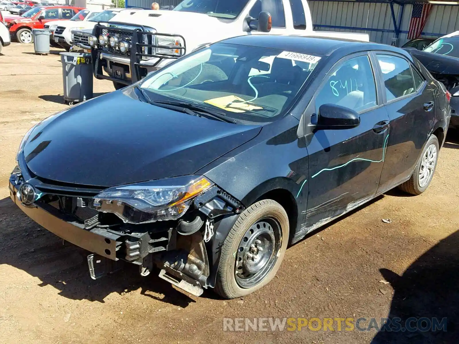 2 Photograph of a damaged car 2T1BURHE8KC189684 TOYOTA COROLLA 2019