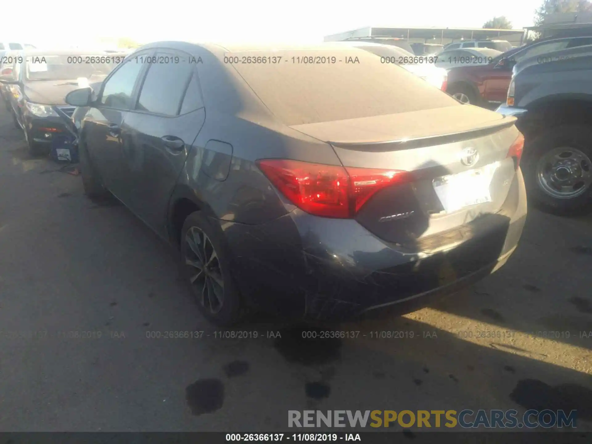 3 Photograph of a damaged car 2T1BURHE8KC191256 TOYOTA COROLLA 2019