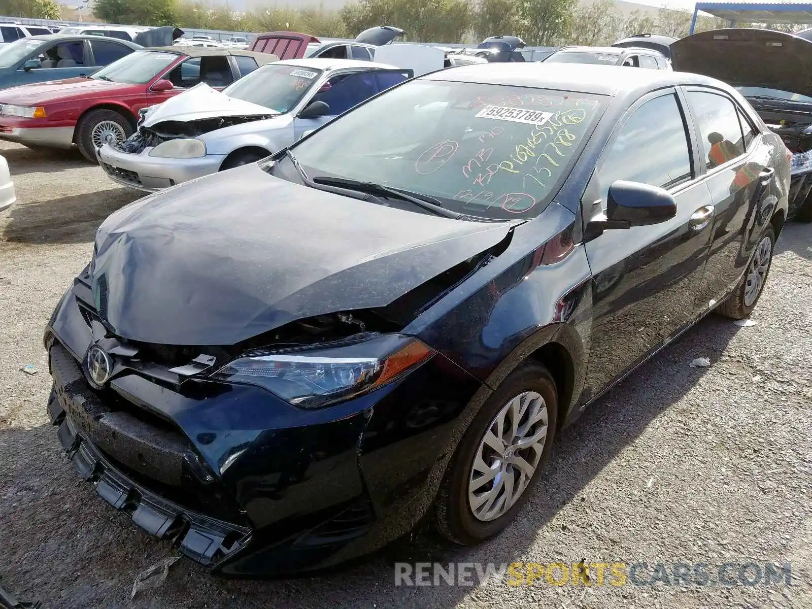 2 Photograph of a damaged car 2T1BURHE8KC192584 TOYOTA COROLLA 2019