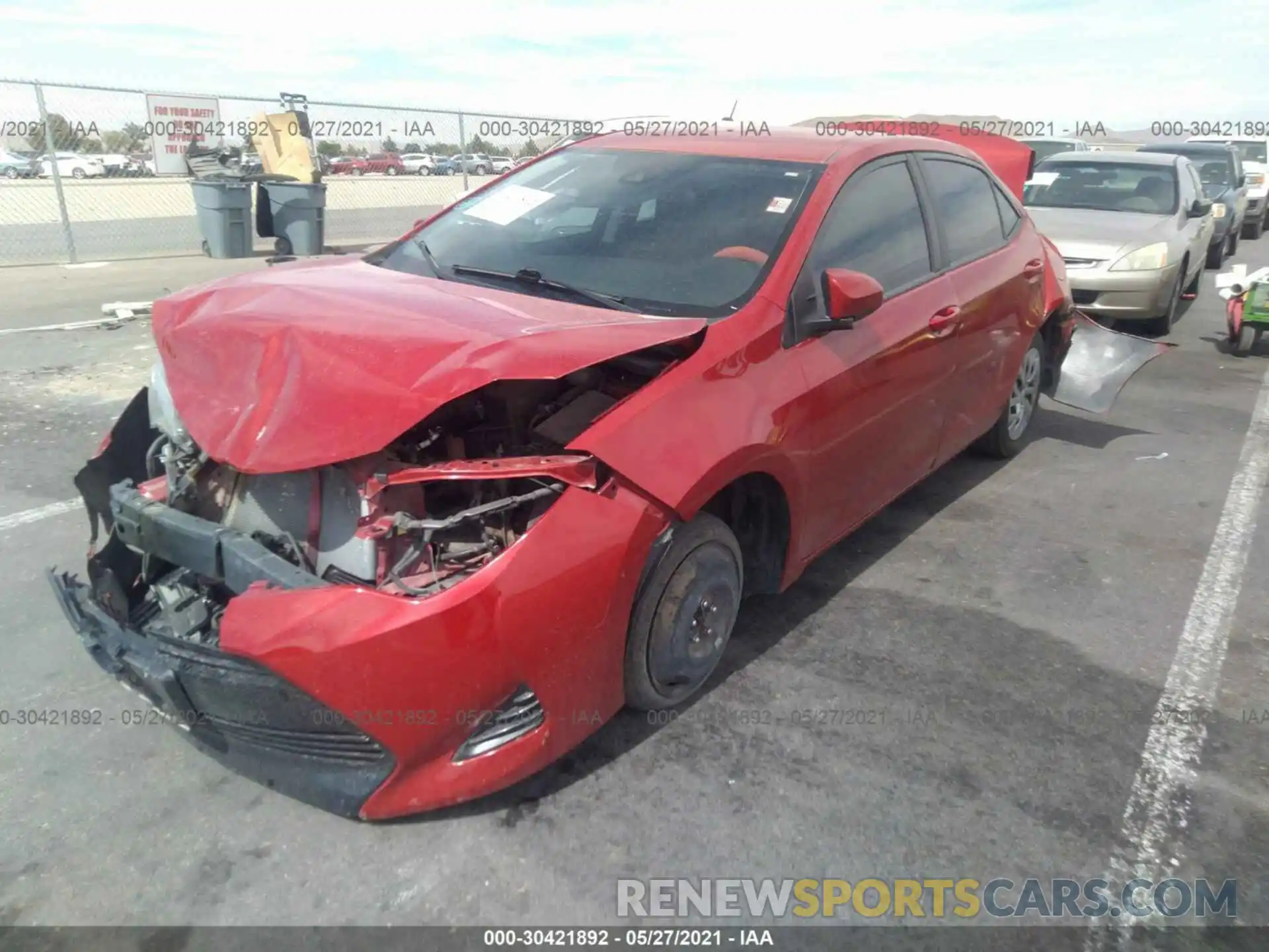 2 Photograph of a damaged car 2T1BURHE8KC192732 TOYOTA COROLLA 2019