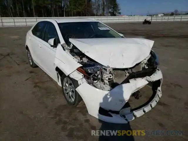 1 Photograph of a damaged car 2T1BURHE8KC196697 TOYOTA COROLLA 2019