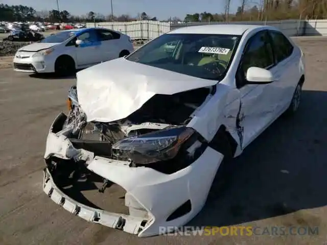 2 Photograph of a damaged car 2T1BURHE8KC196697 TOYOTA COROLLA 2019