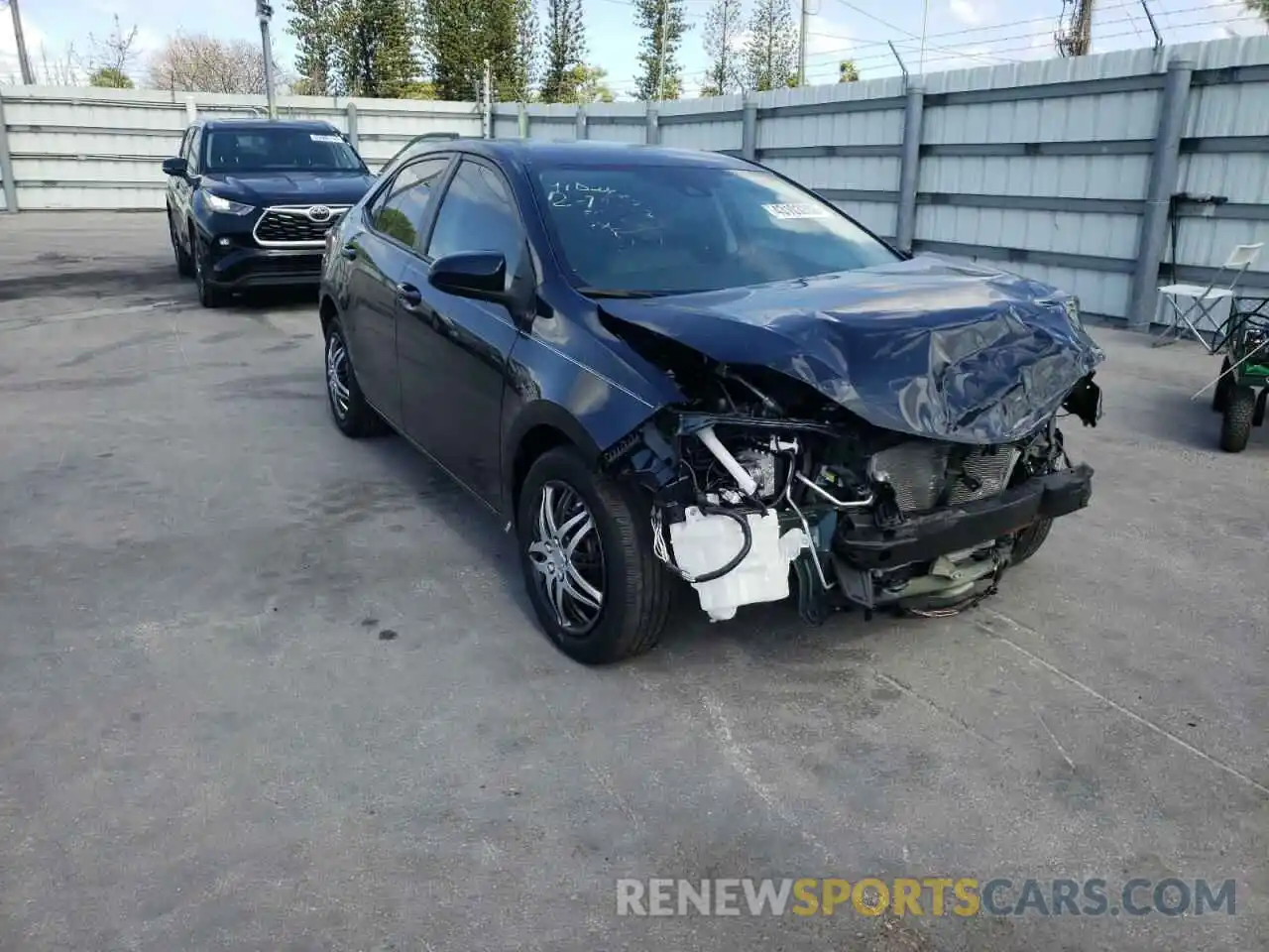 1 Photograph of a damaged car 2T1BURHE8KC200697 TOYOTA COROLLA 2019