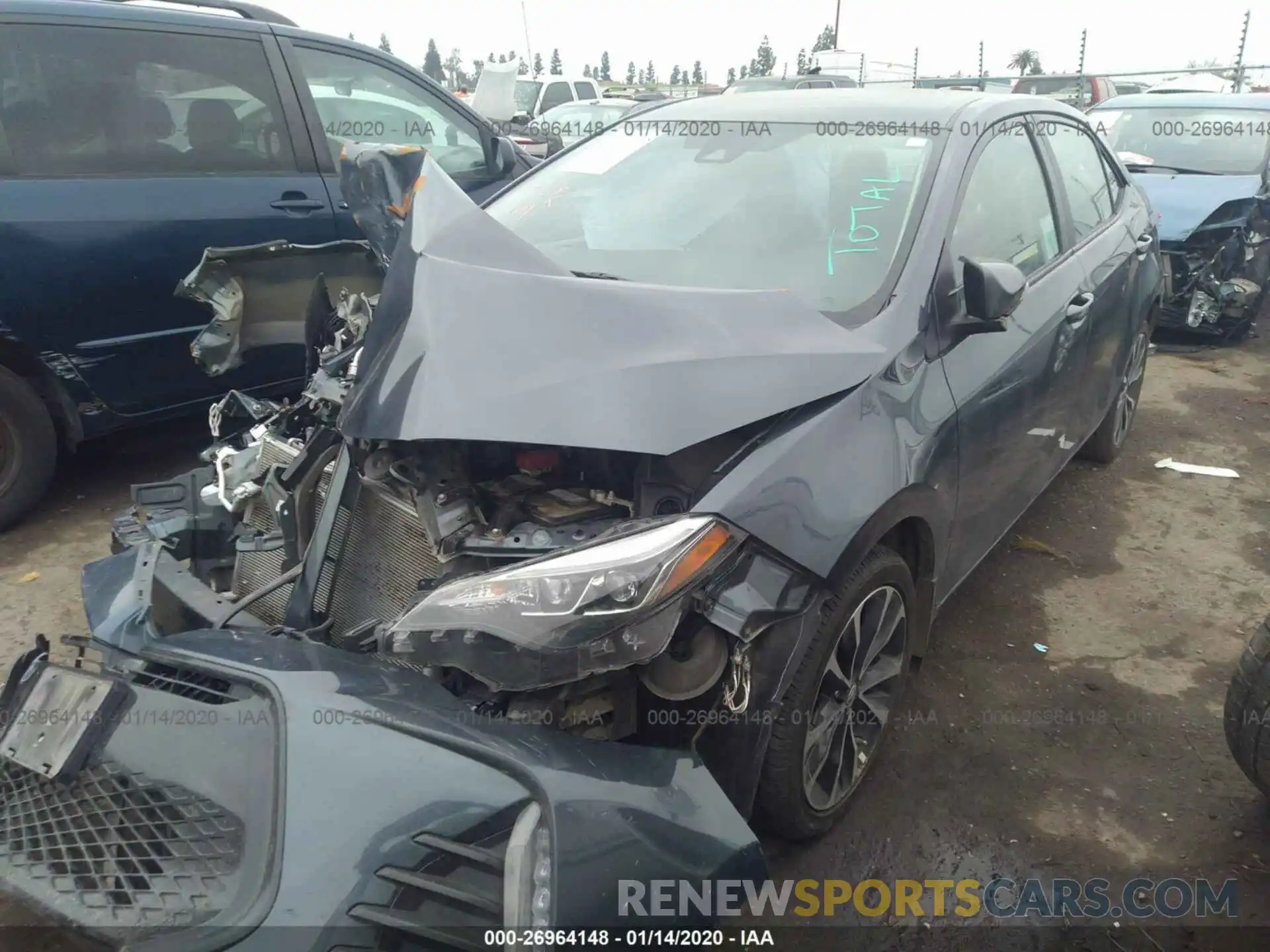 2 Photograph of a damaged car 2T1BURHE8KC201140 TOYOTA COROLLA 2019