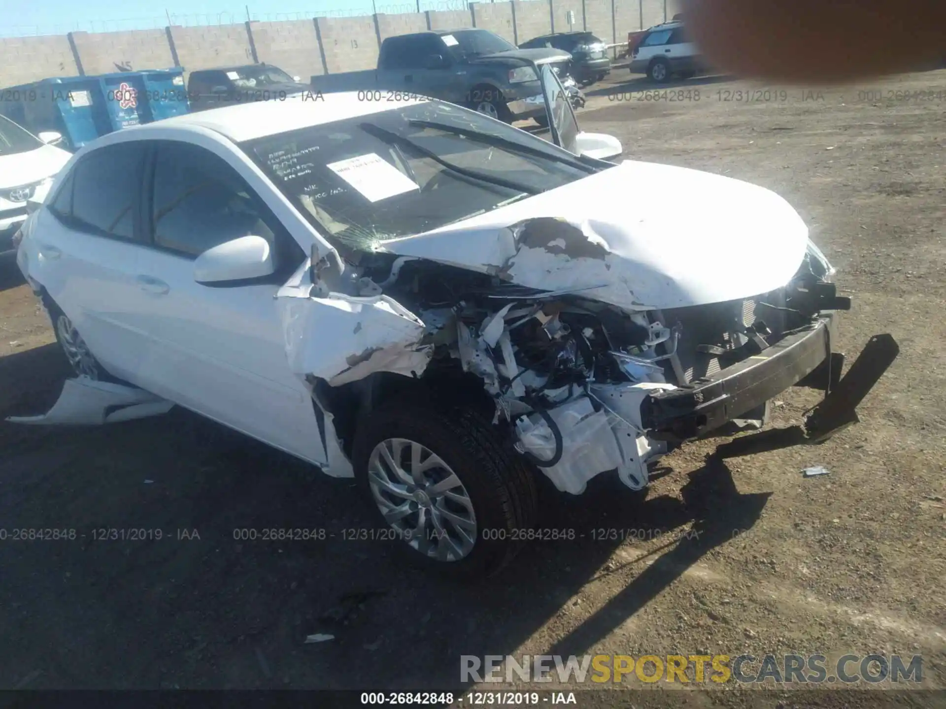 1 Photograph of a damaged car 2T1BURHE8KC204989 TOYOTA COROLLA 2019