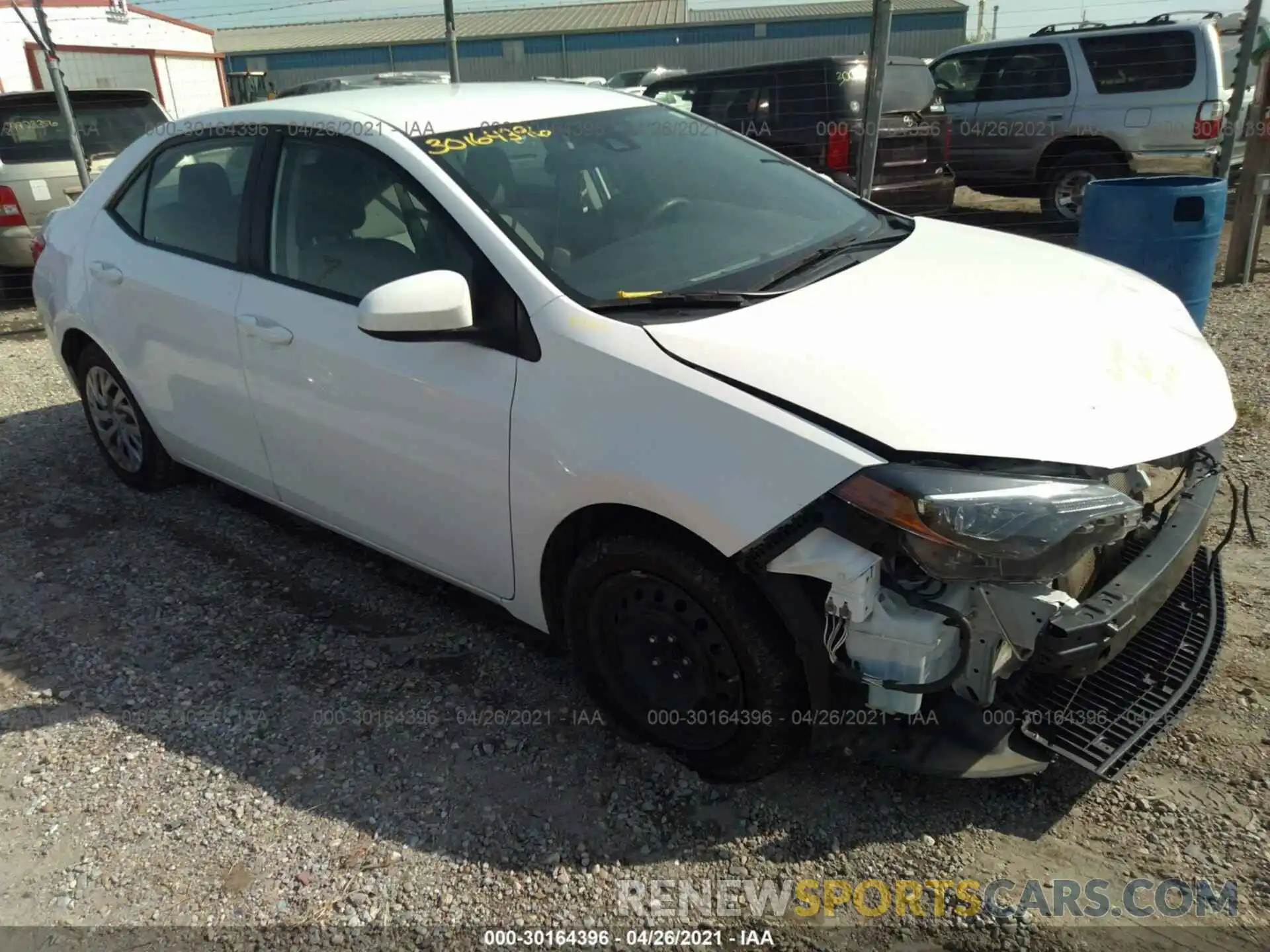 1 Photograph of a damaged car 2T1BURHE8KC206175 TOYOTA COROLLA 2019