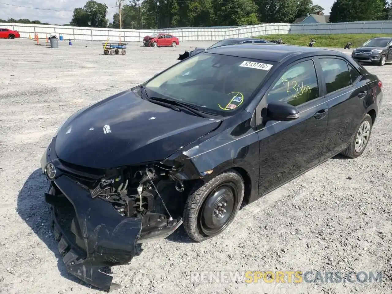 2 Photograph of a damaged car 2T1BURHE8KC206225 TOYOTA COROLLA 2019