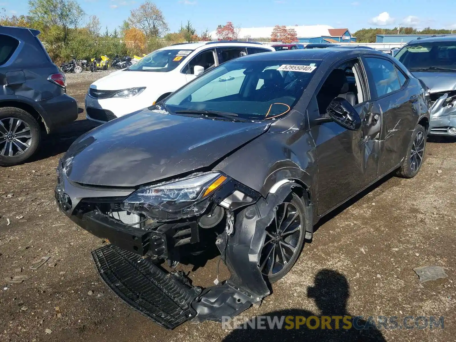 2 Photograph of a damaged car 2T1BURHE8KC207875 TOYOTA COROLLA 2019