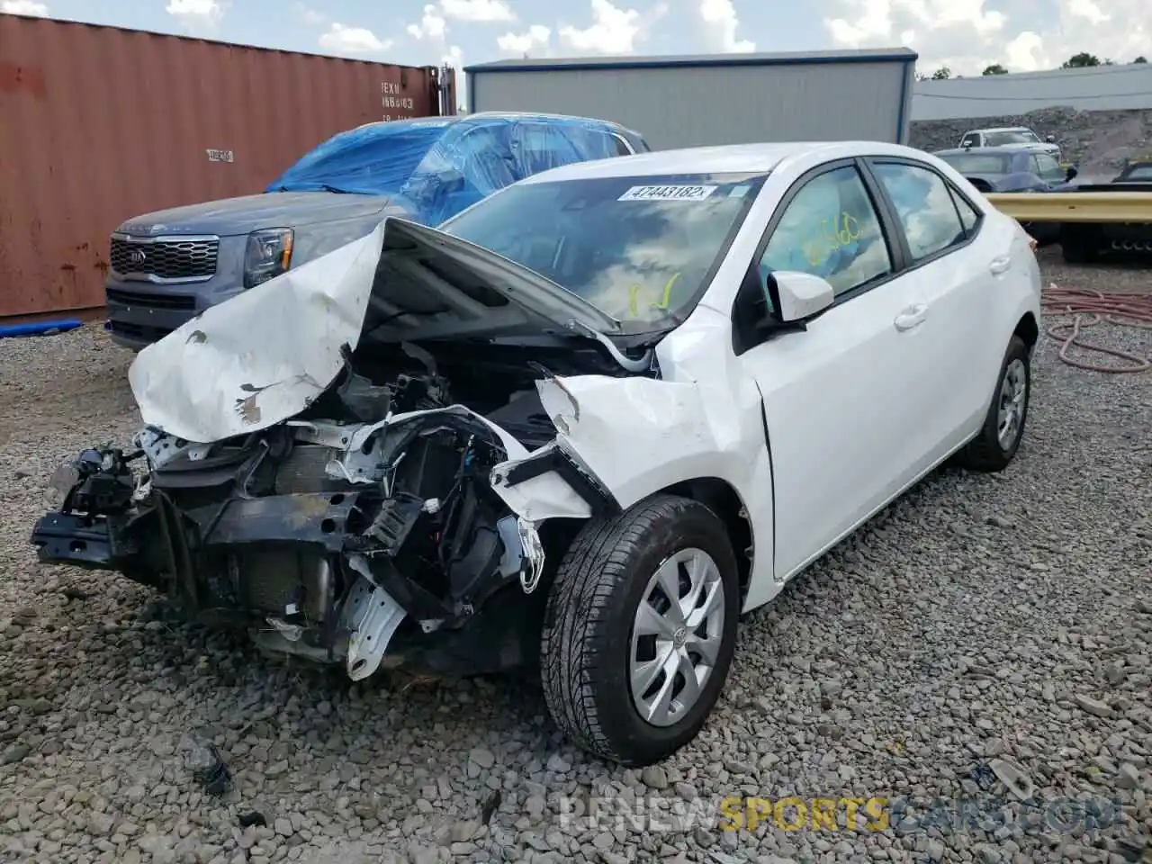 2 Photograph of a damaged car 2T1BURHE8KC210100 TOYOTA COROLLA 2019