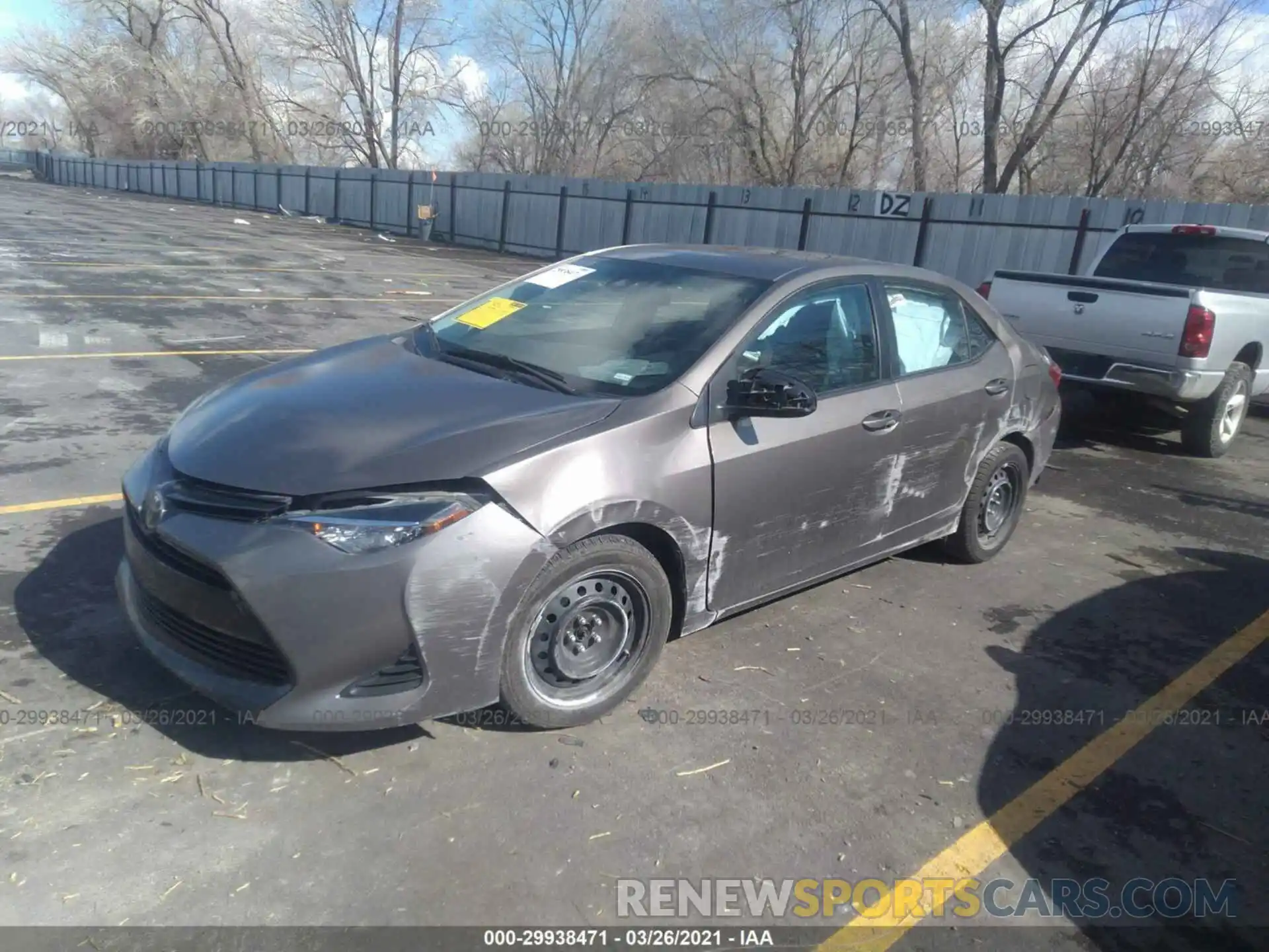 2 Photograph of a damaged car 2T1BURHE8KC211635 TOYOTA COROLLA 2019