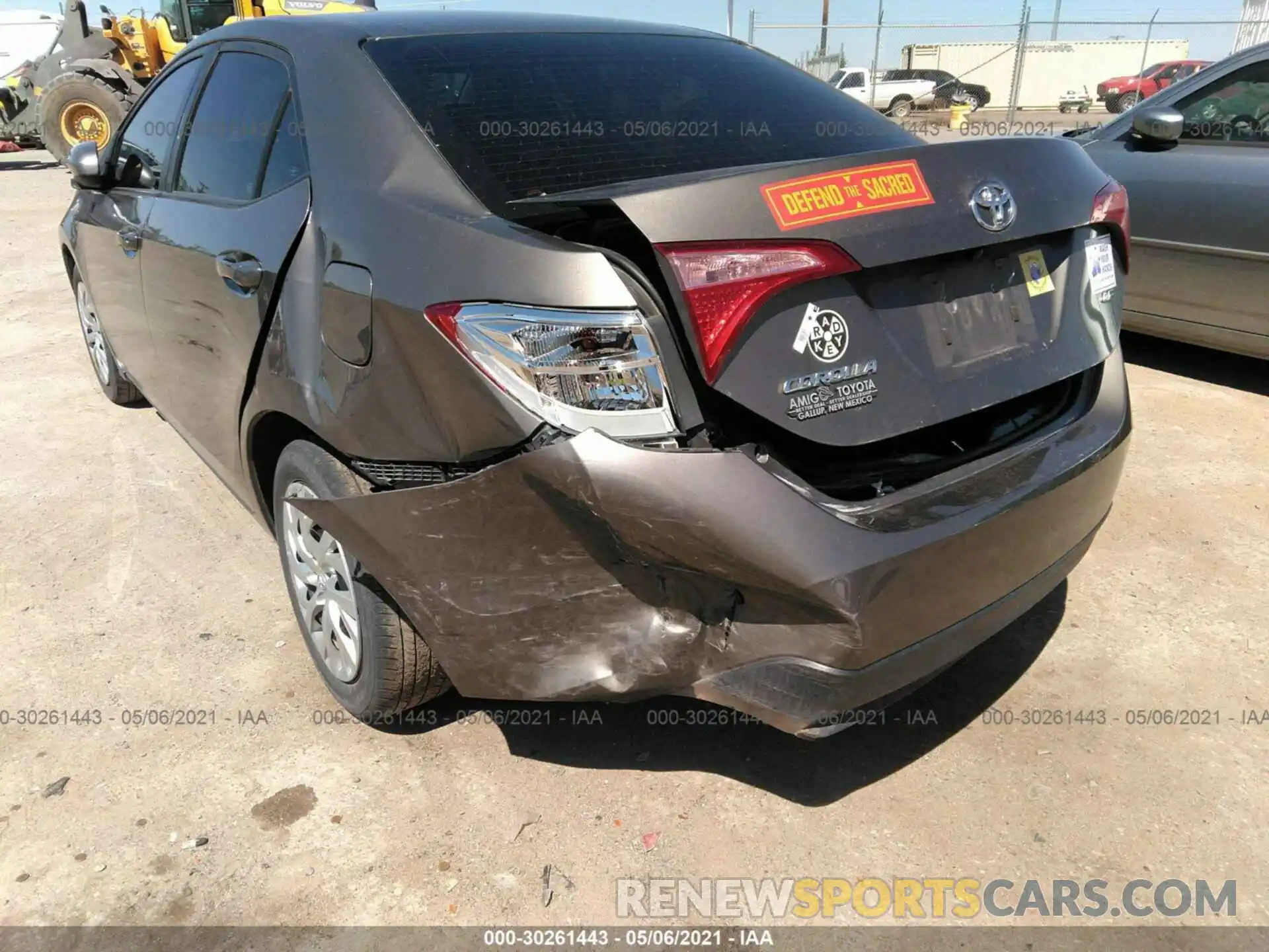 6 Photograph of a damaged car 2T1BURHE8KC211716 TOYOTA COROLLA 2019