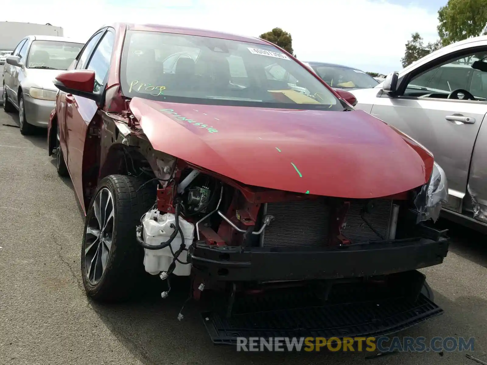 1 Photograph of a damaged car 2T1BURHE8KC212221 TOYOTA COROLLA 2019