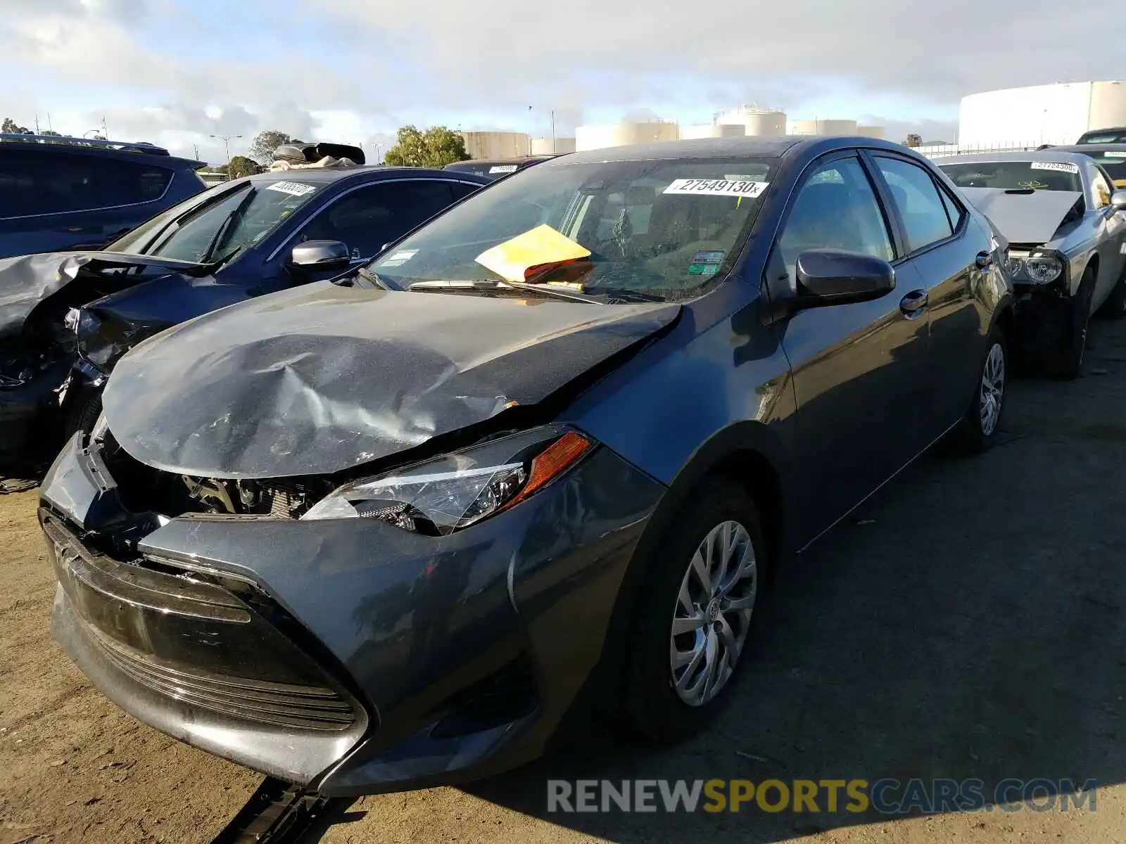 2 Photograph of a damaged car 2T1BURHE8KC212493 TOYOTA COROLLA 2019