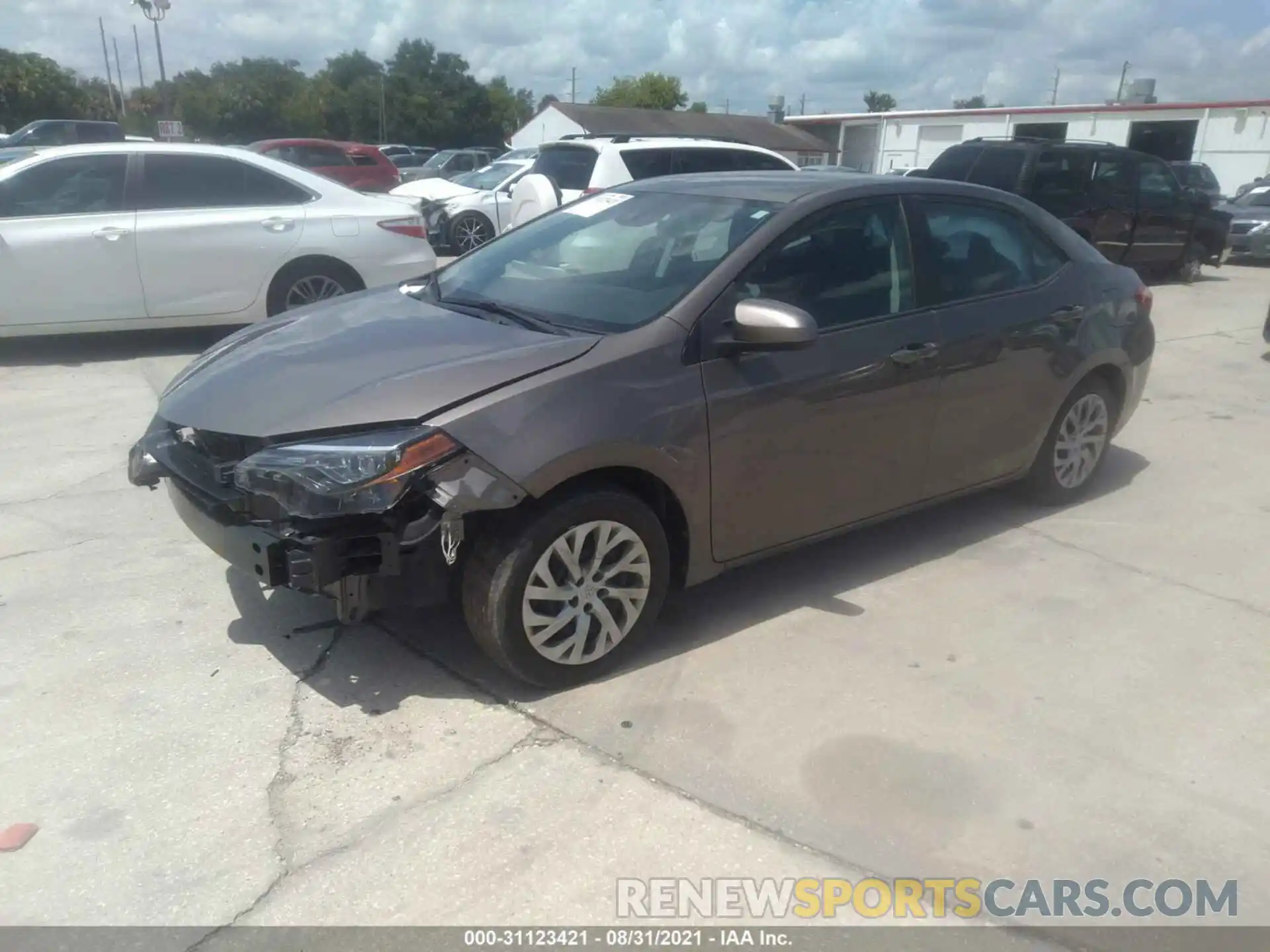 2 Photograph of a damaged car 2T1BURHE8KC214308 TOYOTA COROLLA 2019