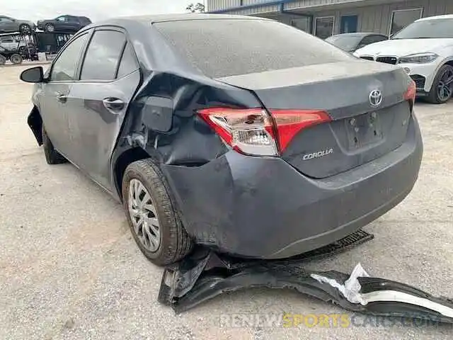 3 Photograph of a damaged car 2T1BURHE8KC218200 TOYOTA COROLLA 2019