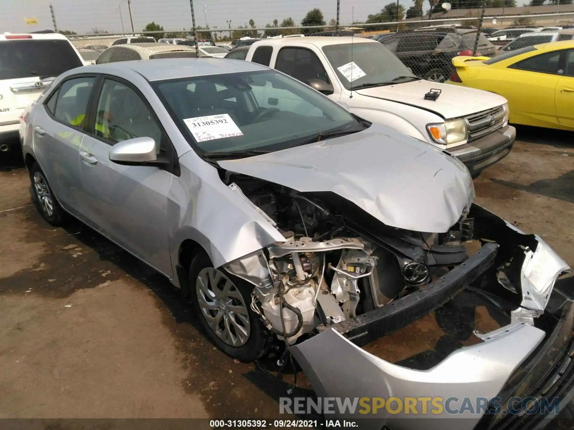 1 Photograph of a damaged car 2T1BURHE8KC219458 TOYOTA COROLLA 2019