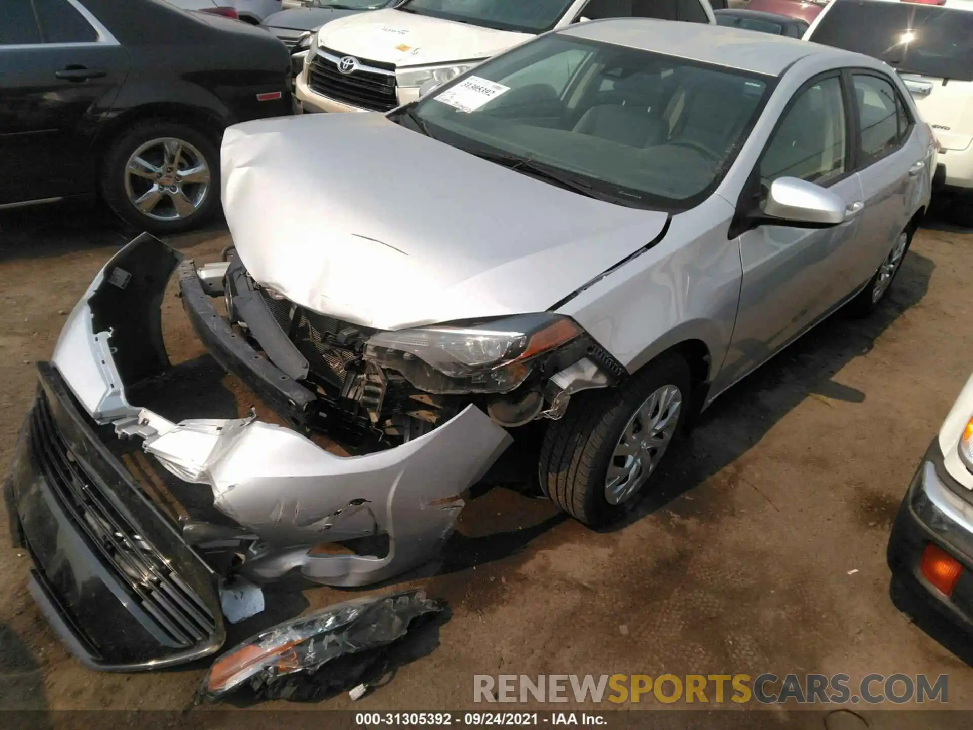 2 Photograph of a damaged car 2T1BURHE8KC219458 TOYOTA COROLLA 2019