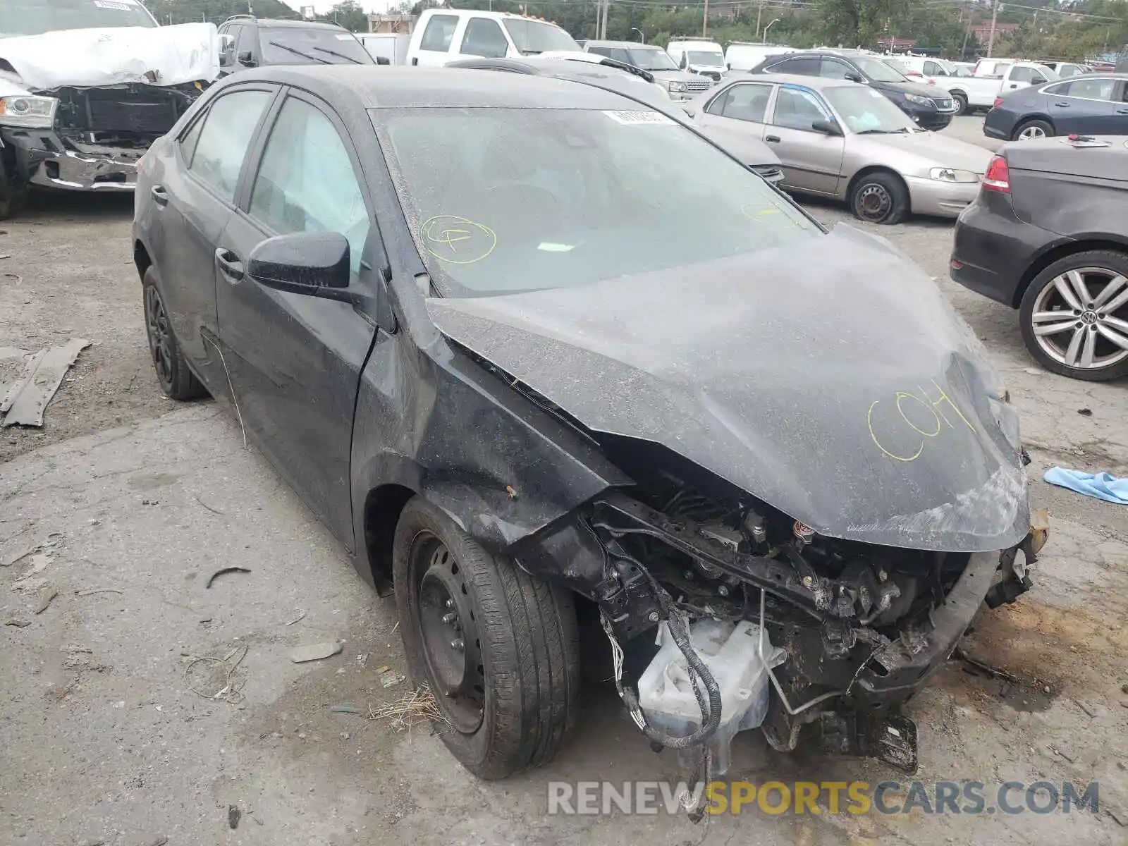 1 Photograph of a damaged car 2T1BURHE8KC220772 TOYOTA COROLLA 2019