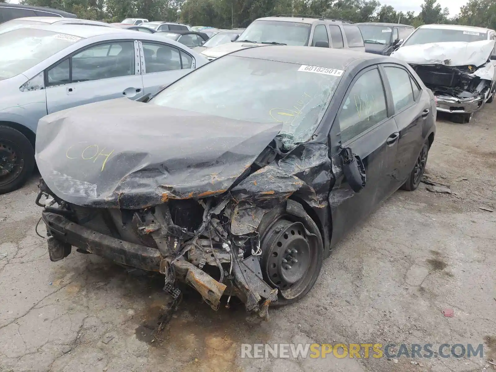 2 Photograph of a damaged car 2T1BURHE8KC220772 TOYOTA COROLLA 2019