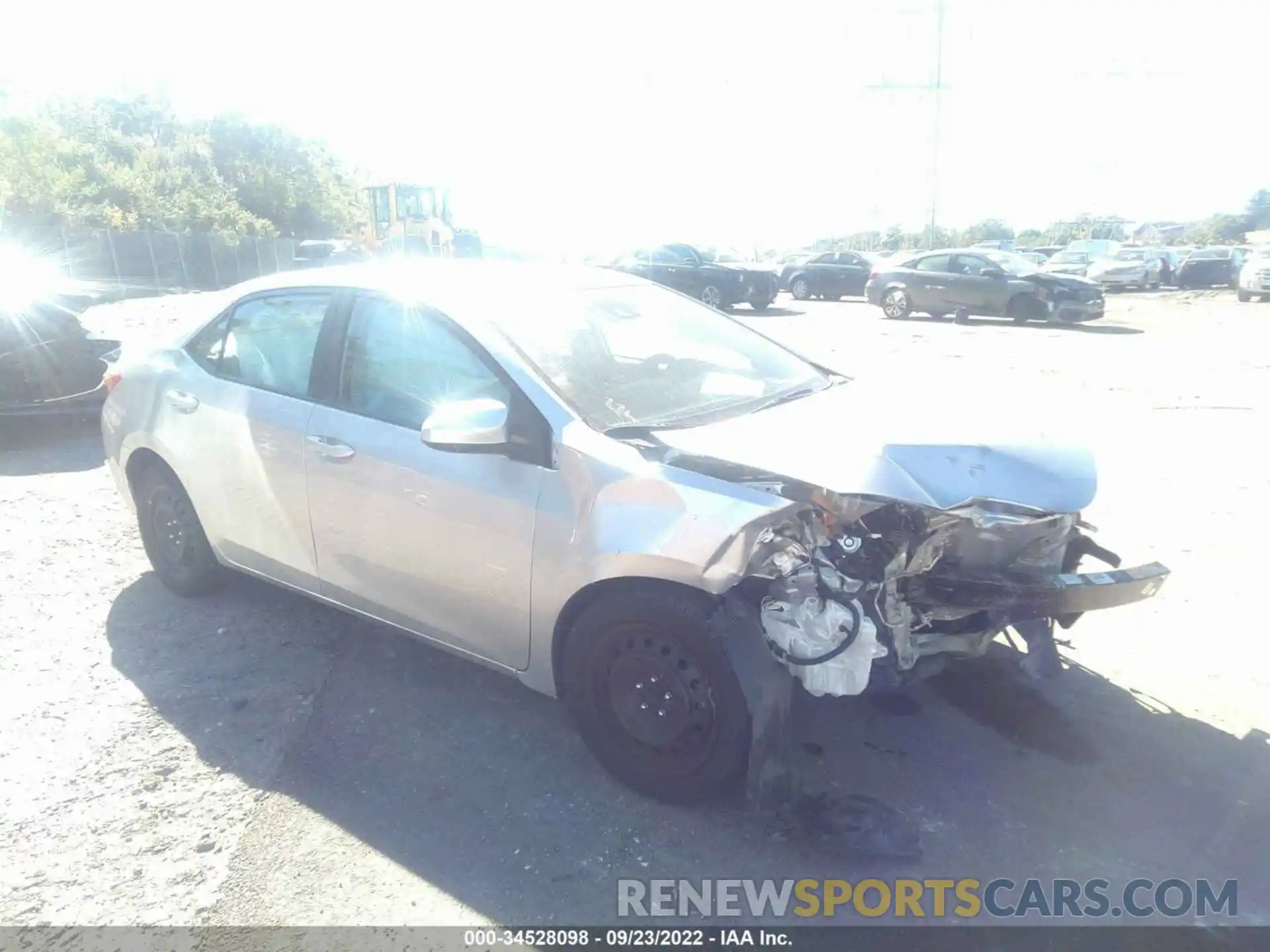 1 Photograph of a damaged car 2T1BURHE8KC222652 TOYOTA COROLLA 2019