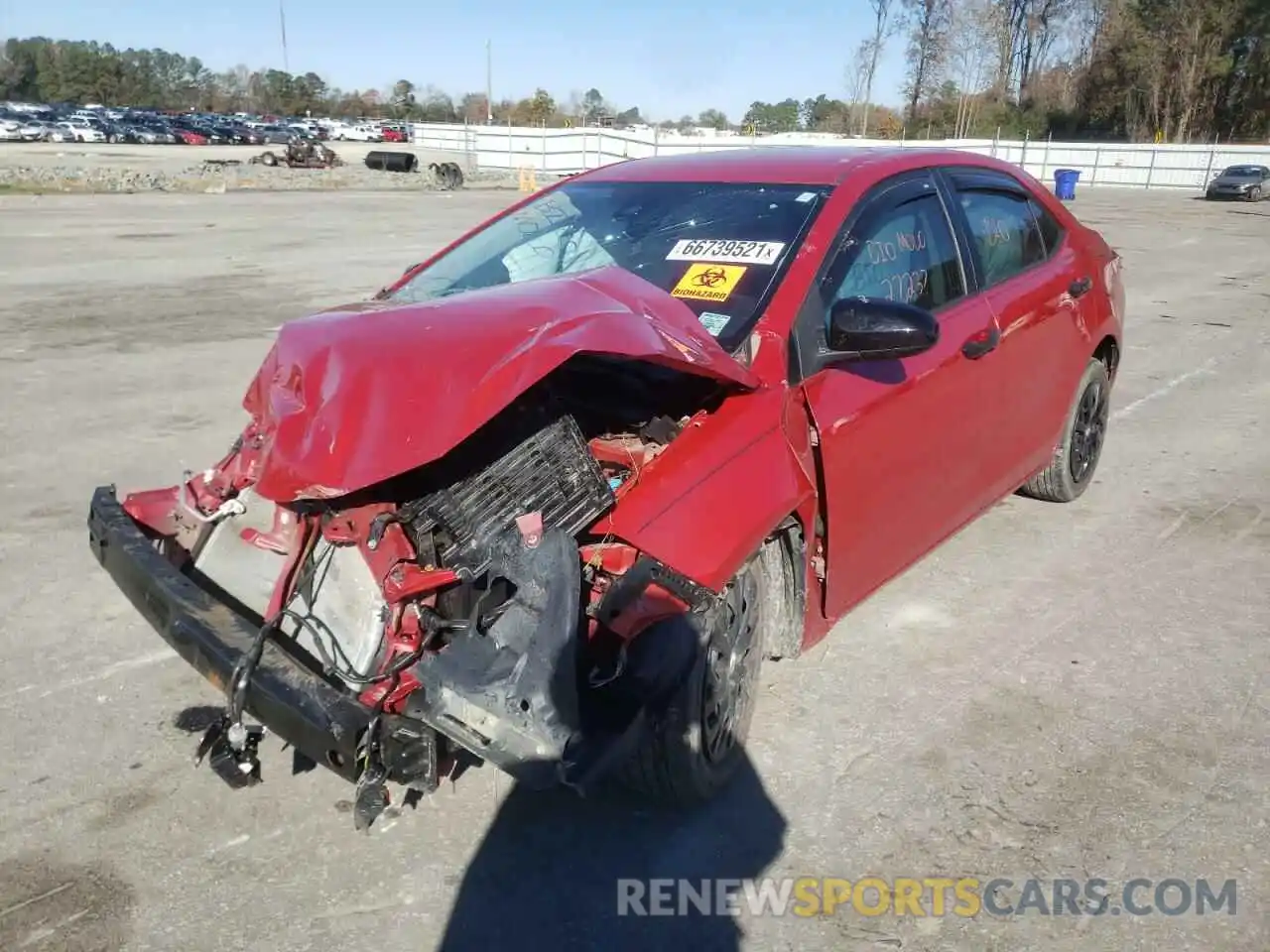 2 Photograph of a damaged car 2T1BURHE8KC224191 TOYOTA COROLLA 2019