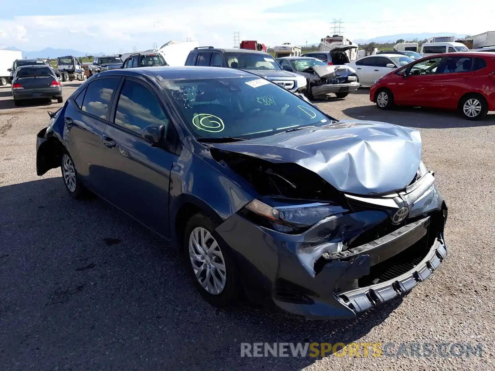 1 Photograph of a damaged car 2T1BURHE8KC224482 TOYOTA COROLLA 2019