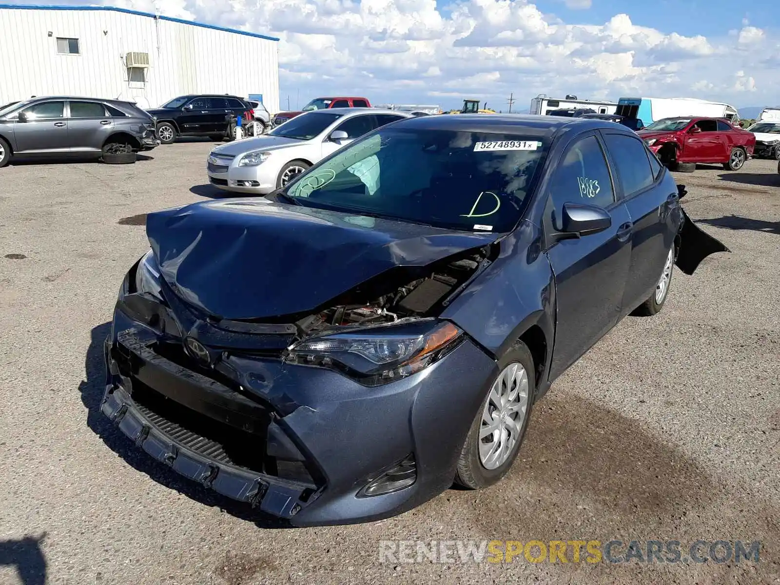 2 Photograph of a damaged car 2T1BURHE8KC224482 TOYOTA COROLLA 2019