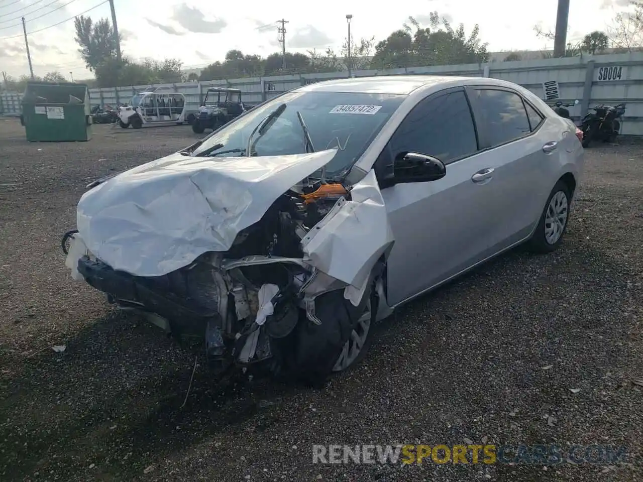 2 Photograph of a damaged car 2T1BURHE8KC225423 TOYOTA COROLLA 2019