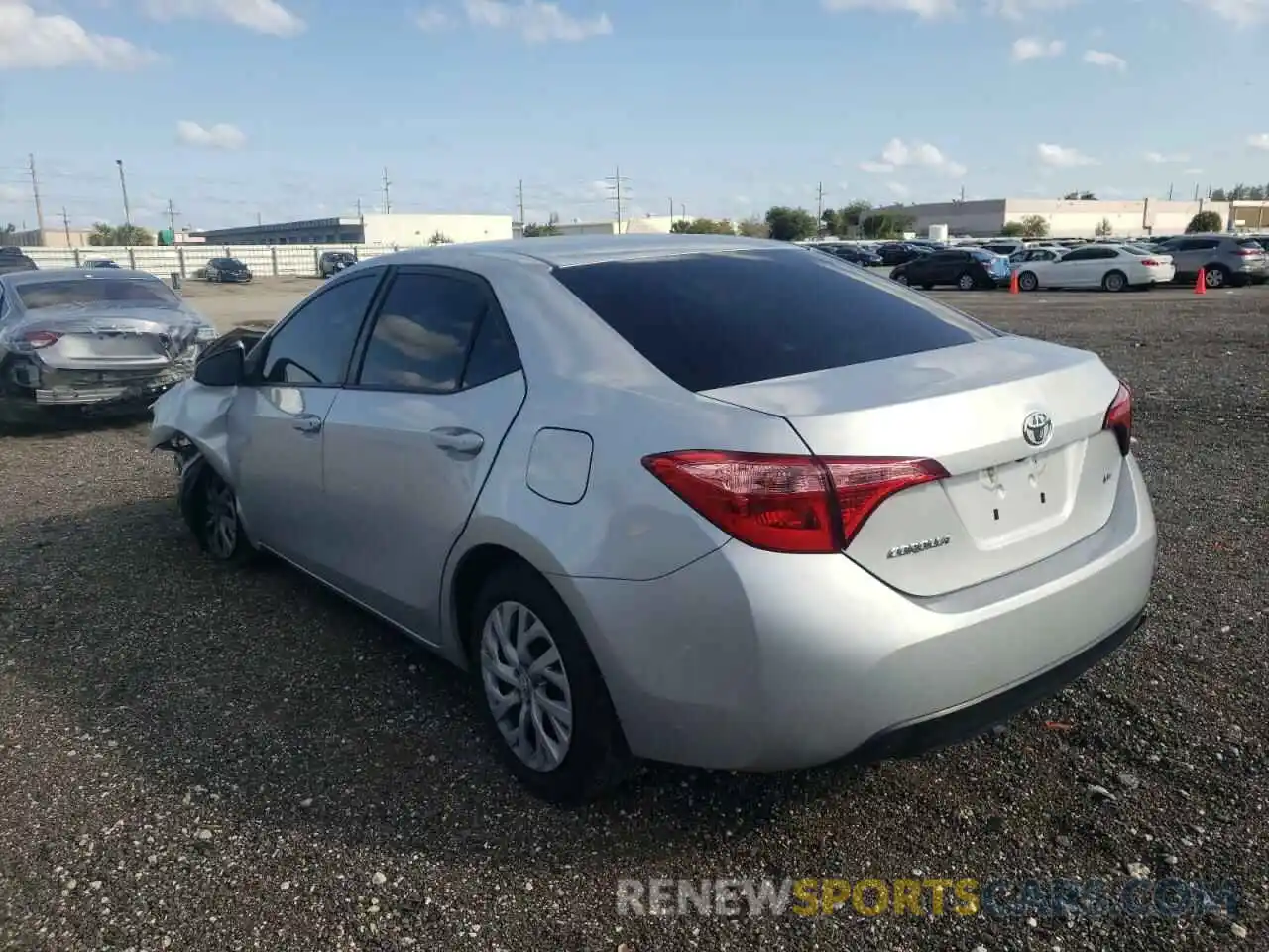 3 Photograph of a damaged car 2T1BURHE8KC225423 TOYOTA COROLLA 2019