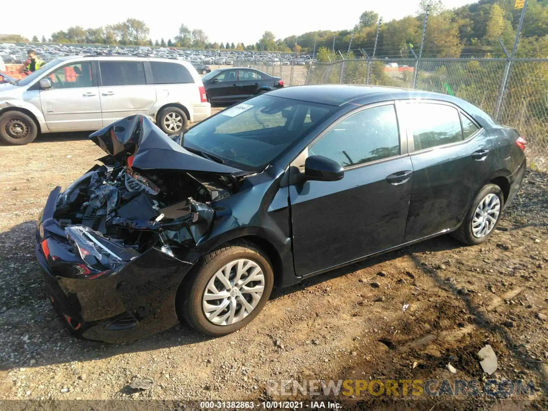 2 Photograph of a damaged car 2T1BURHE8KC227575 TOYOTA COROLLA 2019