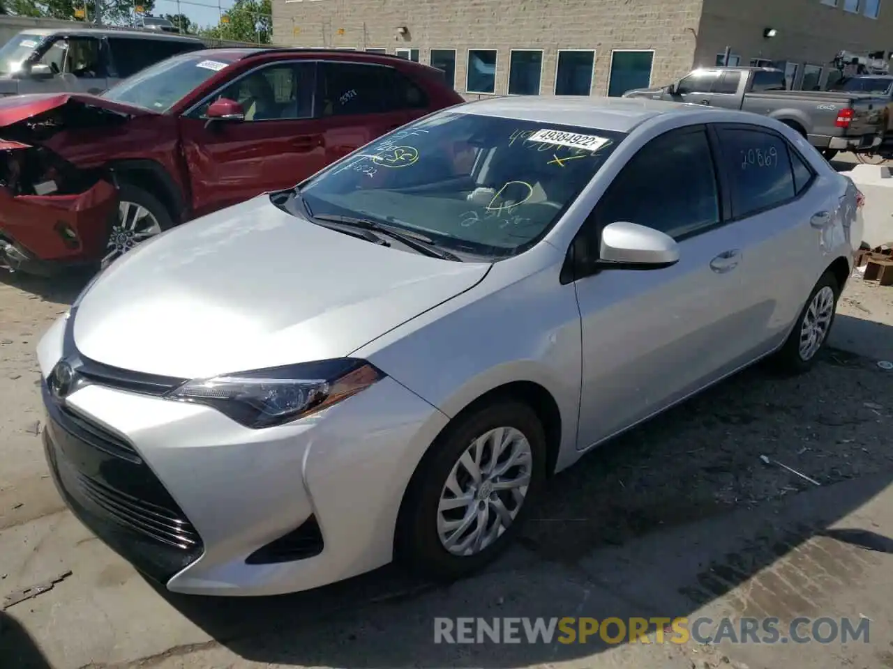 2 Photograph of a damaged car 2T1BURHE8KC228015 TOYOTA COROLLA 2019