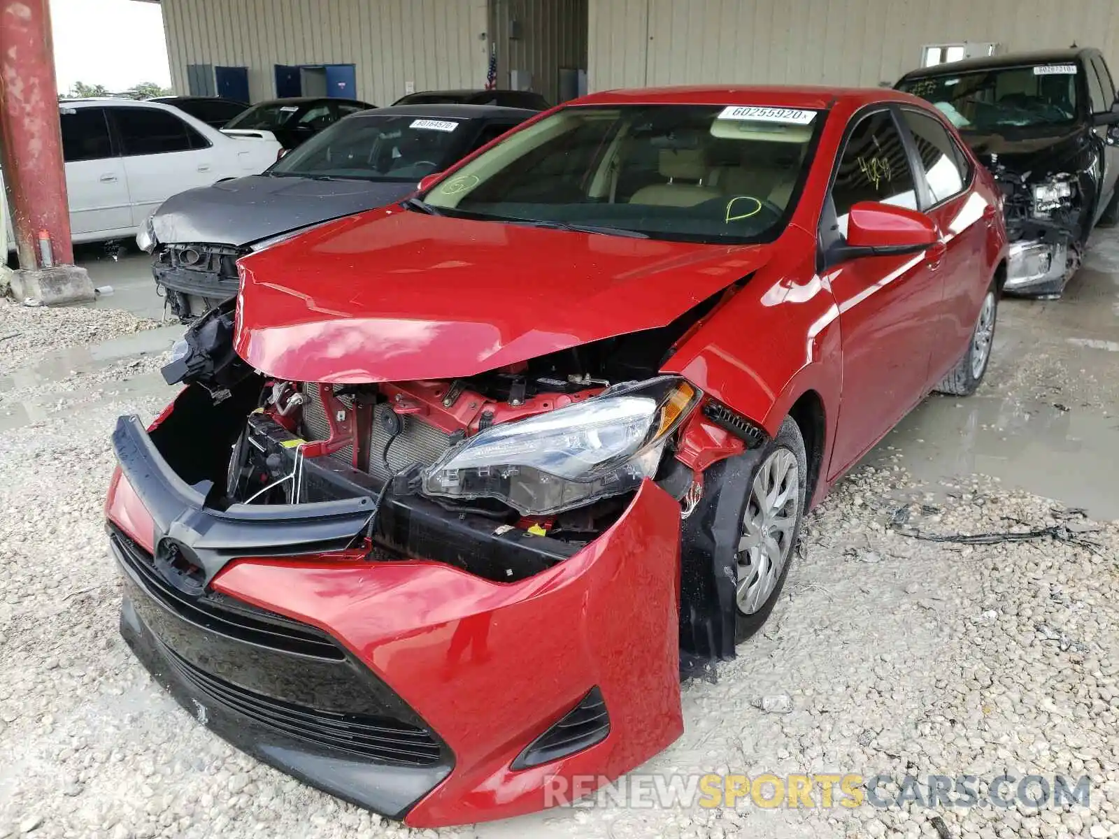 2 Photograph of a damaged car 2T1BURHE8KC229049 TOYOTA COROLLA 2019