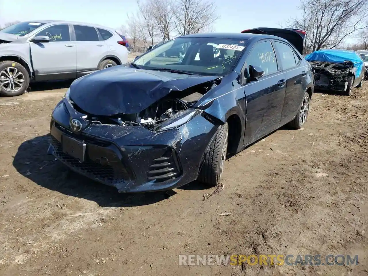 2 Фотография поврежденного автомобиля 2T1BURHE8KC229987 TOYOTA COROLLA 2019